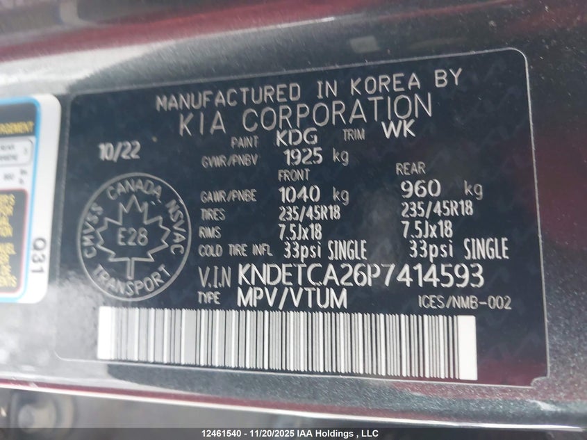 KNDETCA26P7414593 2023 KIA SELTOS photo no. 19