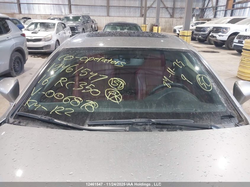 2016 Lexus Rc 350 VIN: JTHSE5BC6G5006878 Lot: 12461547