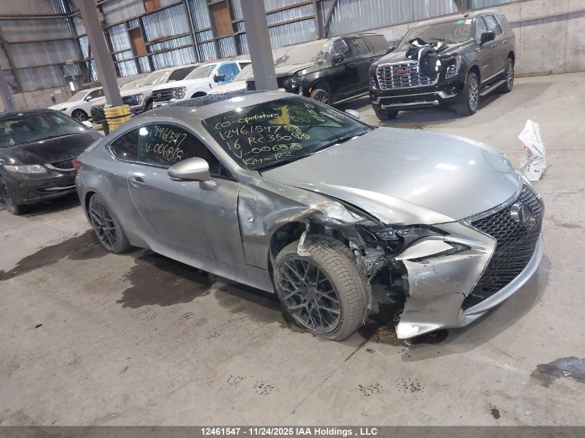 2016 Lexus Rc 350 VIN: JTHSE5BC6G5006878 Lot: 12461547