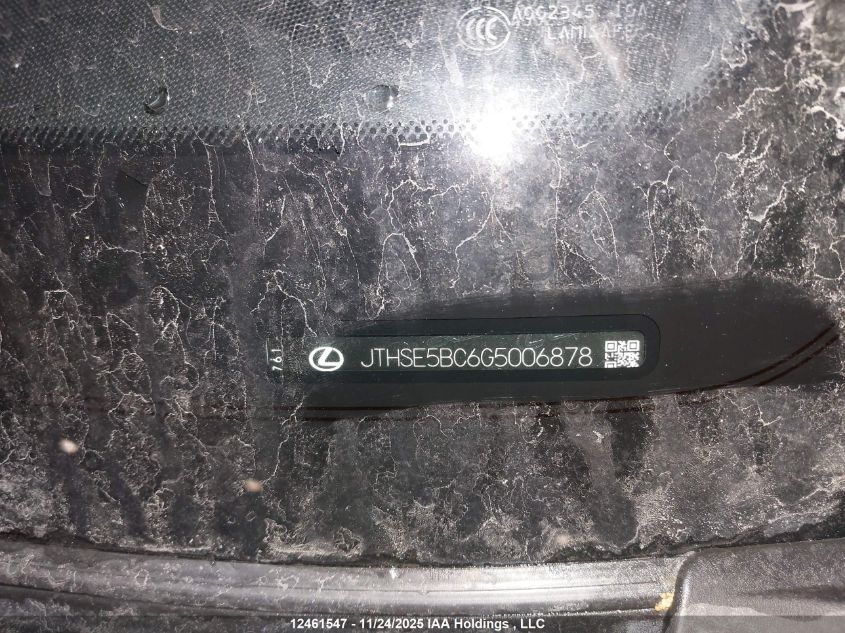 2016 Lexus Rc 350 VIN: JTHSE5BC6G5006878 Lot: 12461547