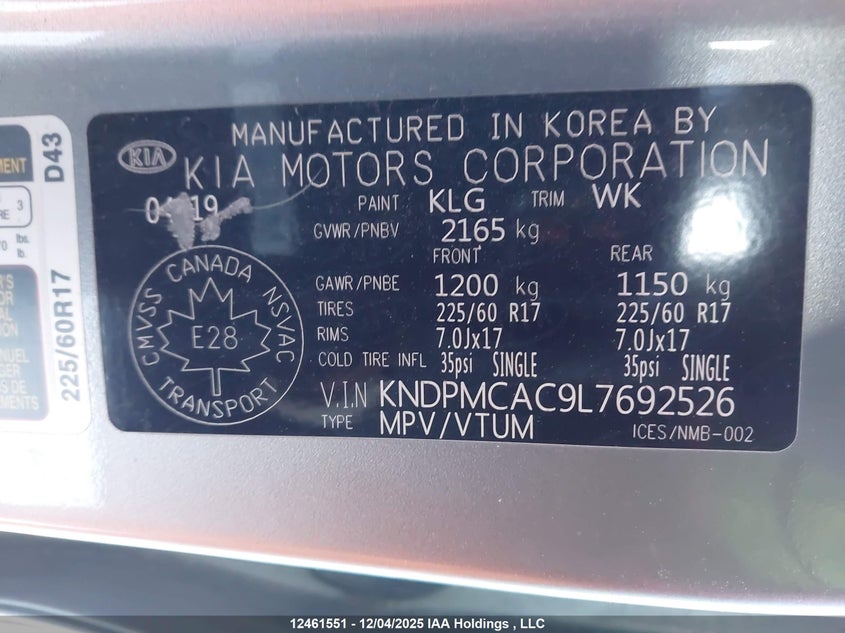 KNDPMCAC9L7692526 2020 KIA SPORTAGE photo no. 9