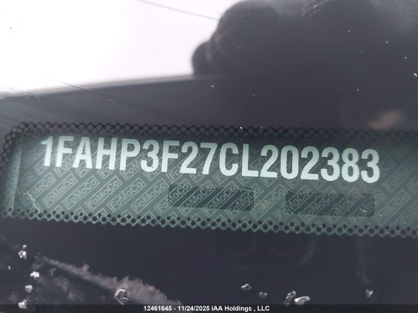 2012 Ford Focus Se VIN: 1FAHP3F27CL202383 Lot: 12461645