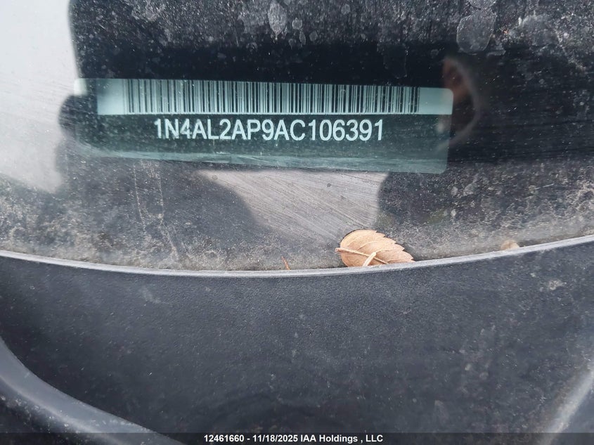 2010 Nissan Altima S VIN: 1N4AL2AP9AC106391 Lot: 12461660