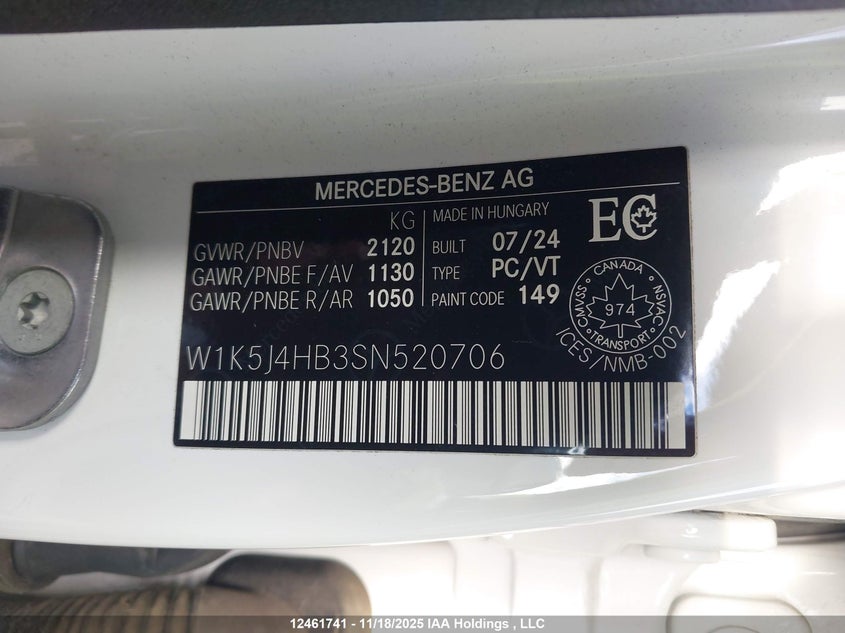 W1K5J4HB3SN520706 2025 MERCEDES-BENZ CLA-KLASSE photo no. 18