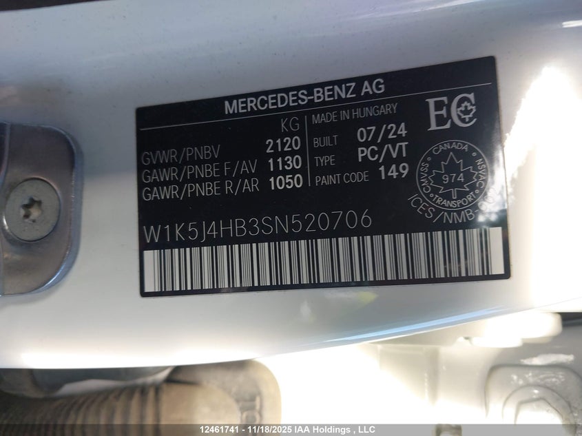 W1K5J4HB3SN520706 2025 MERCEDES-BENZ CLA-KLASSE photo no. 9