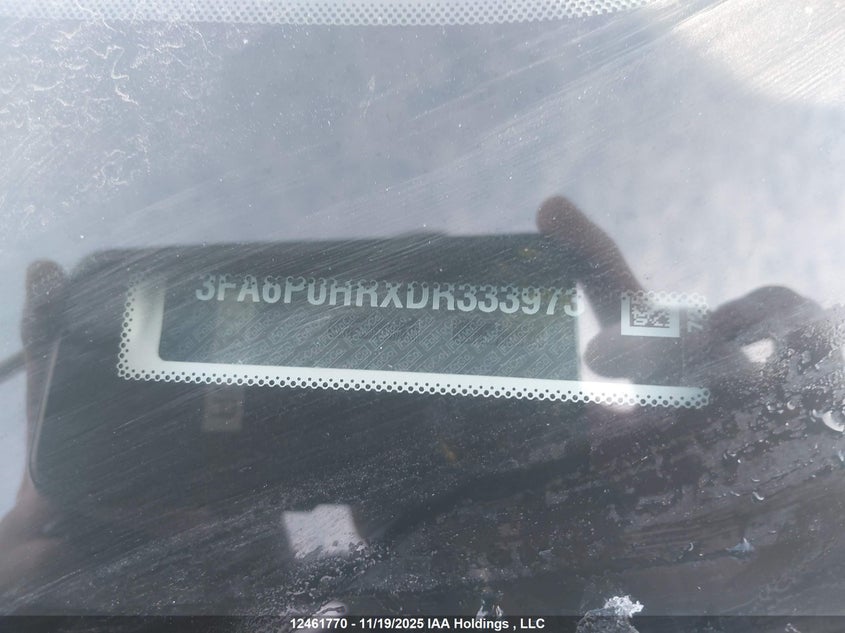 2013 Ford Fusion Se VIN: 3FA6P0HRXDR333973 Lot: 12461770