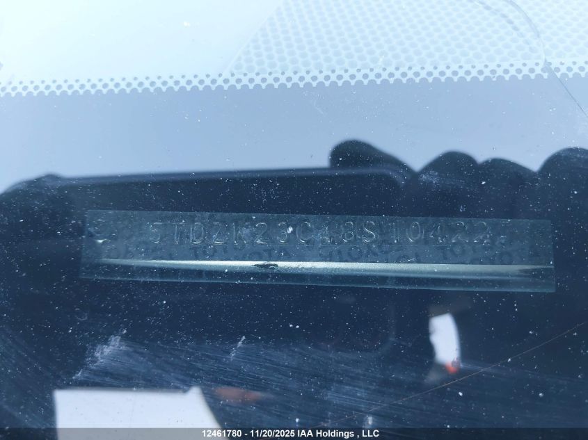 2008 Toyota Sienna Le 7 Passenger VIN: 5TDZK23C48S104227 Lot: 12461780