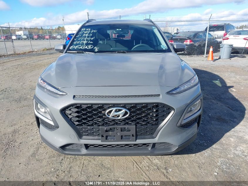 2021 Hyundai Kona Se VIN: KM8K1CAA7MU727418 Lot: 12461791