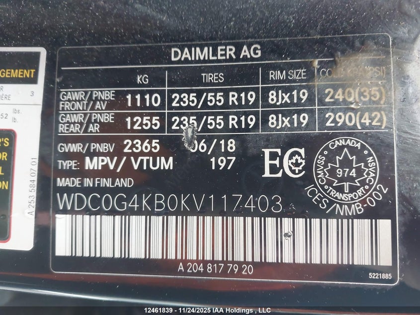 WDC0G4KB0KV117403 2019 MERCEDES-BENZ GLC photo no. 9