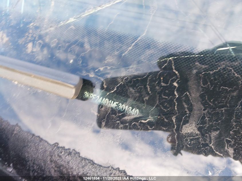 2021 Kia Forte Fe/Lxs VIN: 3KPF24AD1ME301340 Lot: 12461854