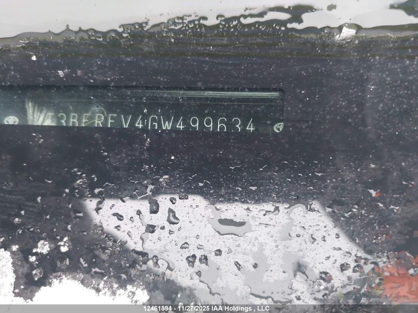 2016 Toyota Rav4 Le VIN: 2T3BFREV4GW499634 Lot: 12461894