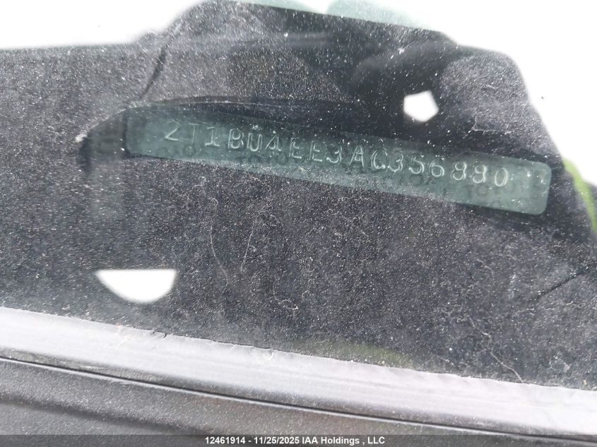 2010 Toyota Corolla VIN: 2T1BU4EE3AC356880 Lot: 12461914