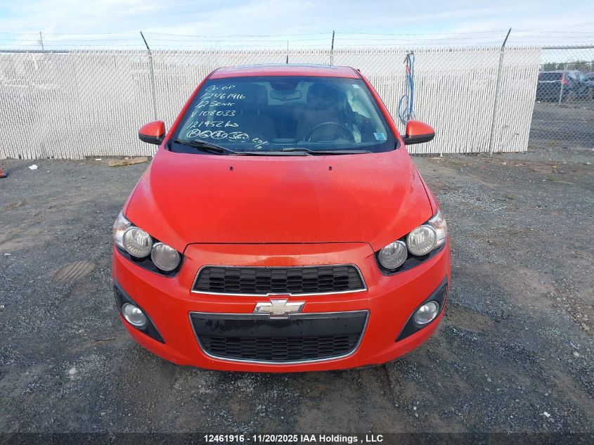 2012 Chevrolet Sonic Lt VIN: 1G1JC6EH1C4108033 Lot: 12461916