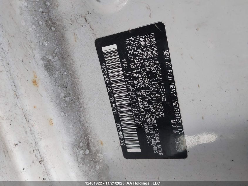 JF1GH6A6XAH806661 2010 SUBARU IMPREZA photo no. 18