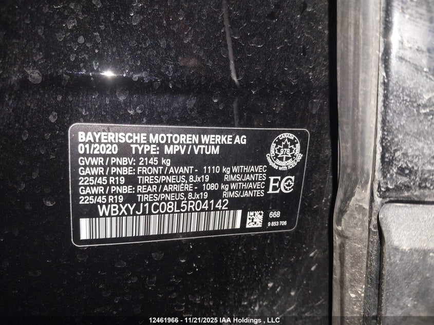 WBXYJ1C08L5R04142 2020 BMW X2 photo no. 9