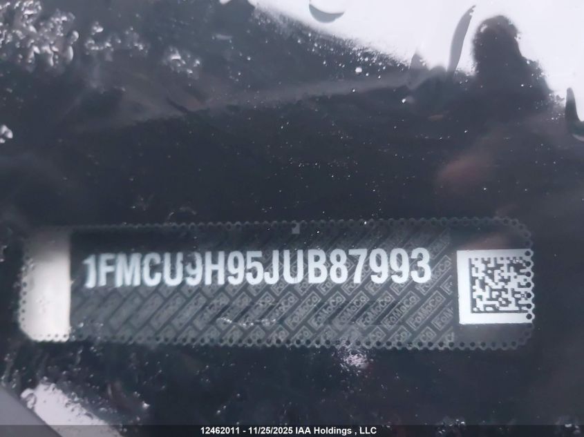 2018 Ford Escape Sel VIN: 1FMCU9H95JUB87993 Lot: 12462011