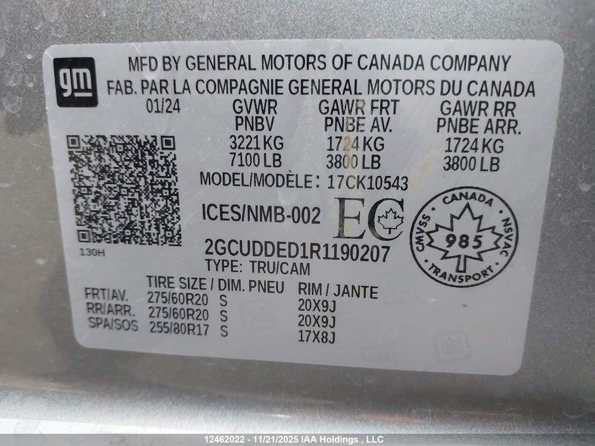2GCUDDED1R1190207 2024 CHEVROLET SILVERADO photo no. 9