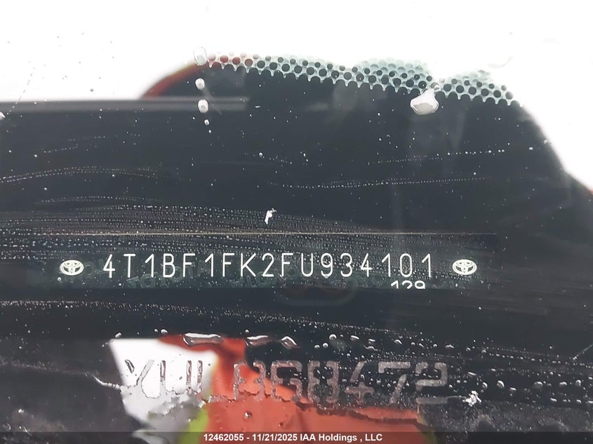 2015 Toyota Camry Le/Xle/Se/Xse VIN: 4T1BF1FK2FU934101 Lot: 12462055