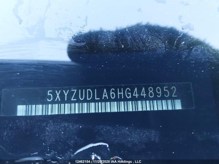 2017 Hyundai Santa Fe Sport VIN: 5XYZUDLA6HG448952 Lot: 12462154