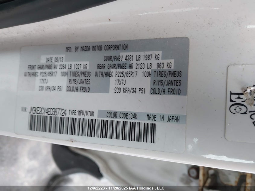 JM3KE2CY4E0387724 2014 MAZDA CX-5 photo no. 19