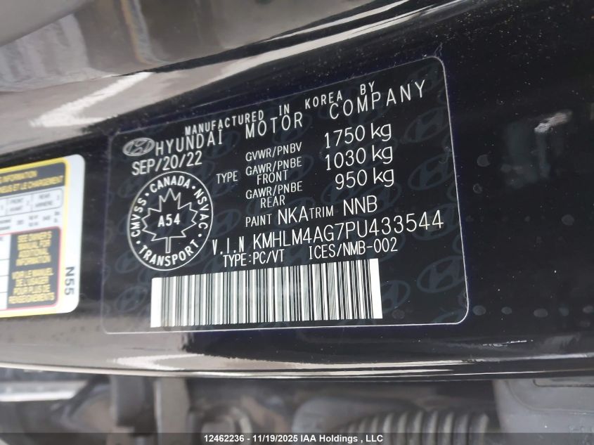 2023 Hyundai Elantra Essential Ivt With Hyundai Smartsense Package VIN: KMHLM4AG7PU433544 Lot: 12462236