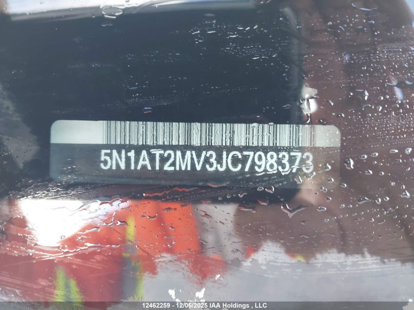 2018 Nissan Rogue Midnight Edition/S/Sl/Sl W/Propilot Assist/Sv VIN: 5N1AT2MV3JC798373 Lot: 12462259
