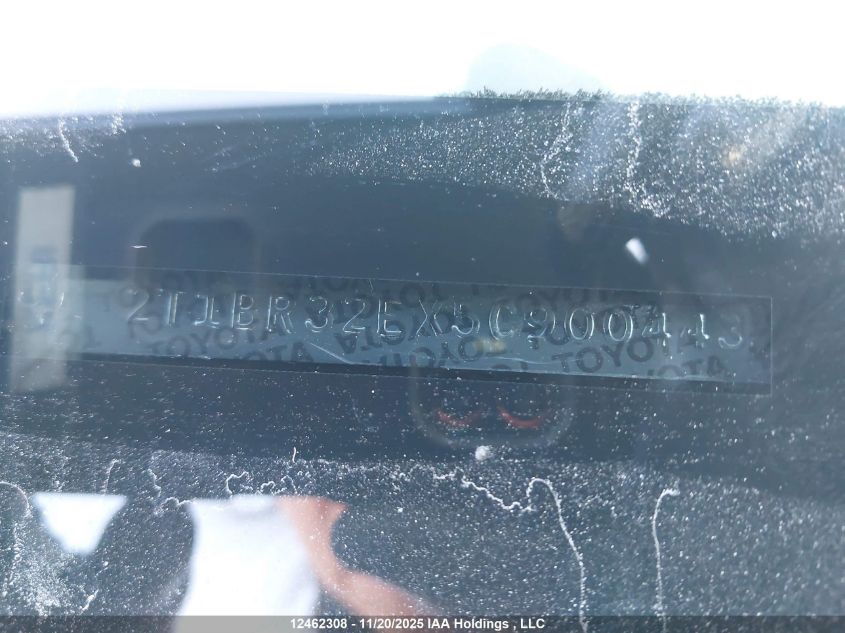 2005 Toyota Corolla Ce/Le/Sport VIN: 2T1BR32EX5C900443 Lot: 12462308