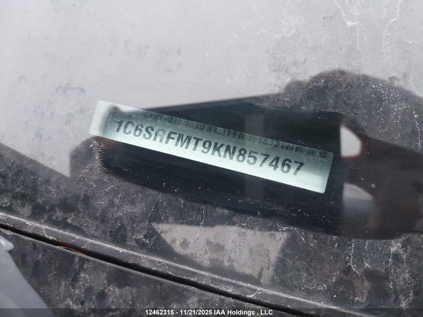 2019 Ram 1500 Big Horn VIN: 1C6SRFMT9KN857467 Lot: 12462315