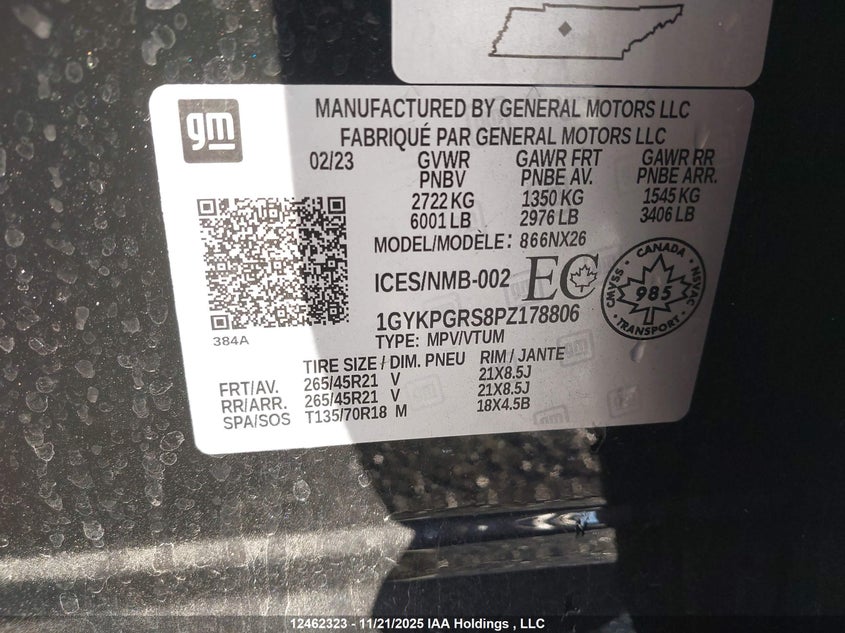 1GYKPGRS8PZ178806 2023 CADILLAC XT6 photo no. 19