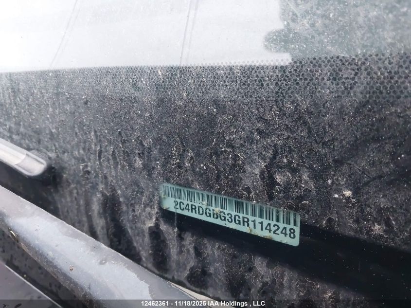 2016 Dodge Grand Caravan Se VIN: 2C4RDGBG3GR114248 Lot: 12462361