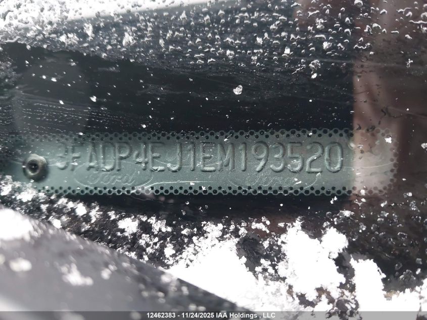 2014 Ford Fiesta Se VIN: 3FADP4EJ1EM193520 Lot: 12462383