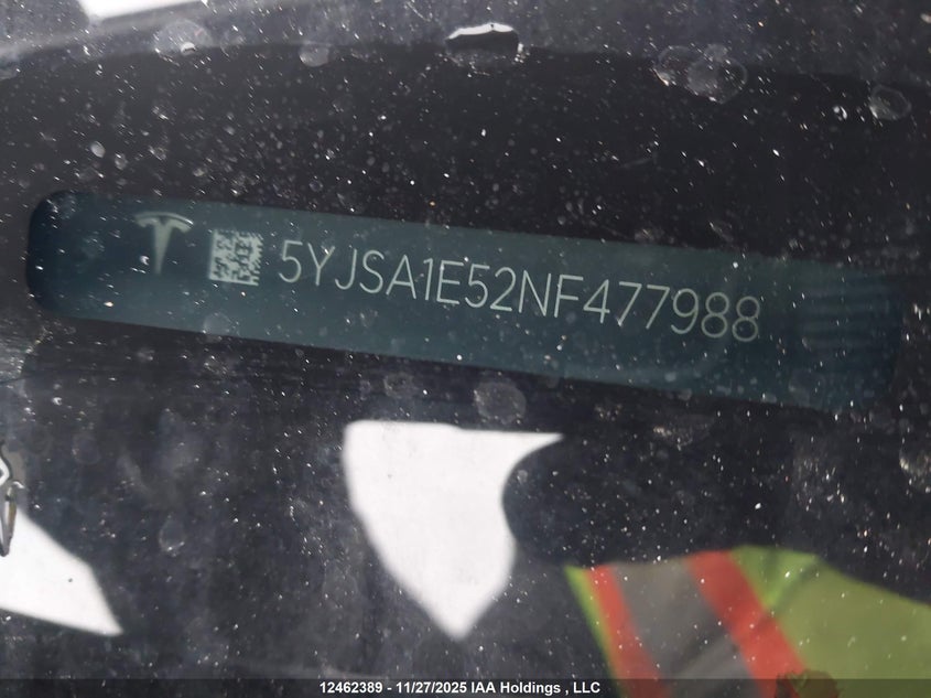 5YJSA1E52NF477988 2022 TESLA MODEL S photo no. 19