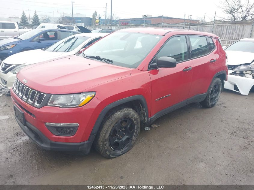 2018 Jeep Compass Sport VIN: 3C4NJCAB3JT330238 Lot: 12462413