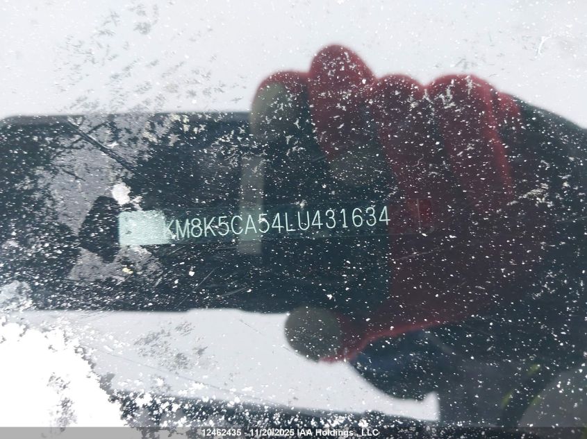 2020 Hyundai Kona Ultimate Awd VIN: KM8K5CA54LU431634 Lot: 12462435