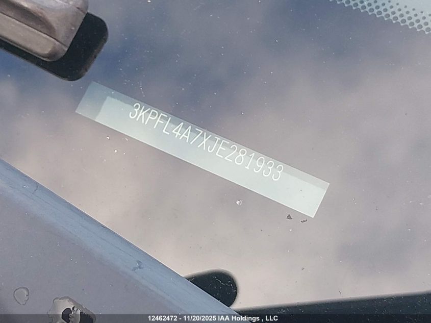 2018 Kia Forte Lx/Lx+ VIN: 3KPFL4A7XJE281933 Lot: 12462472