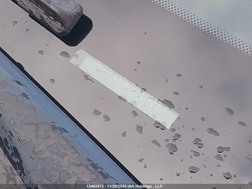 2018 Kia Forte Lx/Lx+ VIN: 3KPFL4A7XJE281933 Lot: 12462472