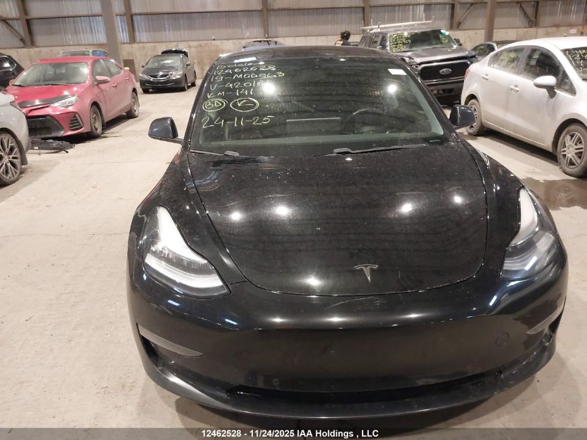 2019 Tesla Model 3 Long Range/Mid Range/Standard Range/Standard Range Plus VIN: 5YJ3E1EA4KF420161 Lot: 12462528