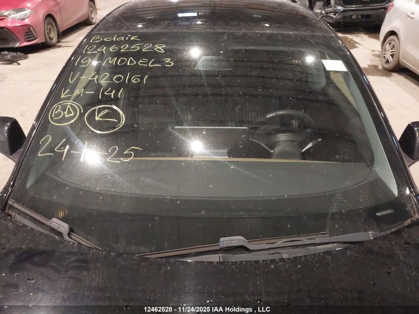 2019 Tesla Model 3 Long Range/Mid Range/Standard Range/Standard Range Plus VIN: 5YJ3E1EA4KF420161 Lot: 12462528