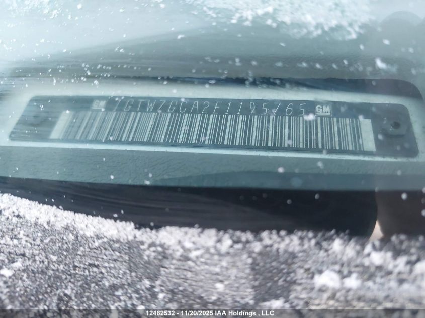 2014 GMC Savana G2500 VIN: 1GTW7GCA2E1195765 Lot: 12462532