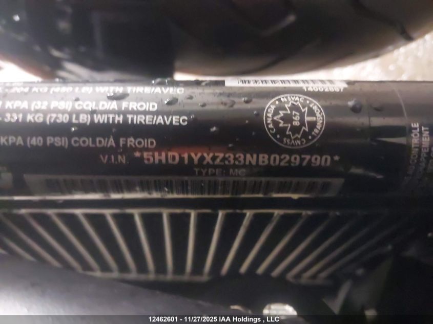 2022 Harley-Davidson Fxlrst VIN: 5HD1YXZ33NB029790 Lot: 12462601