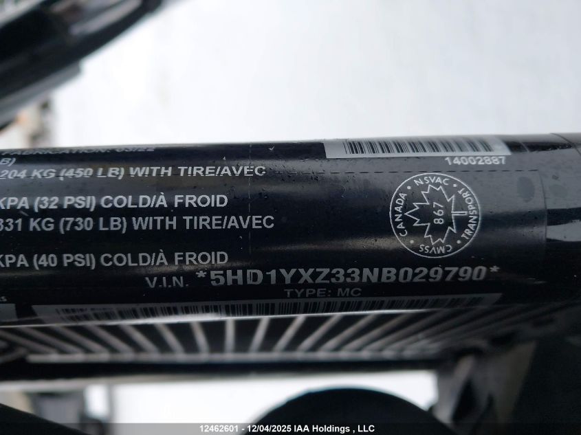 2022 Harley-Davidson Fxlrst VIN: 5HD1YXZ33NB029790 Lot: 12462601