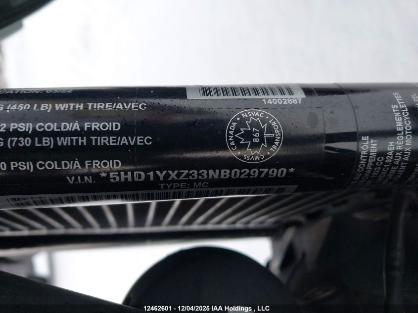 2022 Harley-Davidson Fxlrst VIN: 5HD1YXZ33NB029790 Lot: 12462601