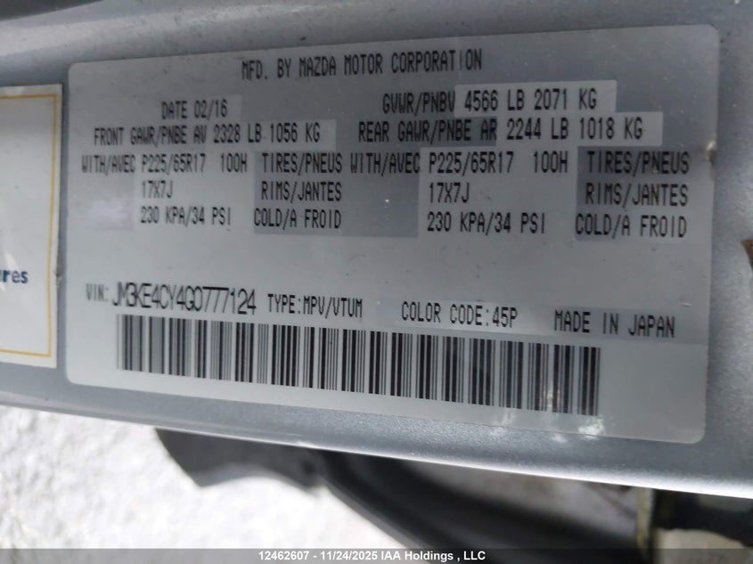JM3KE4CY4G0777124 2016 MAZDA CX-5 photo no. 19