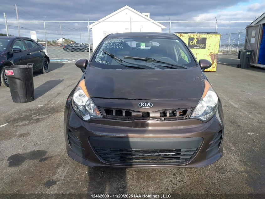 2016 Kia Rio Ex/Ex+ W/Sunroof/Lx/Lx+/Lx+ Eco/Sx VIN: KNADM5A30G6573951 Lot: 12462609