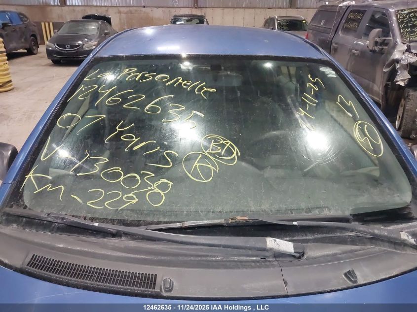 2007 Toyota Yaris VIN: JTDKT923375130038 Lot: 12462635