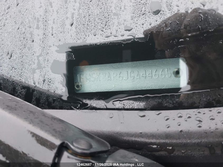 2018 Ford Explorer Police Interceptor VIN: 1FM5K8AR6JGA44665 Lot: 12462687