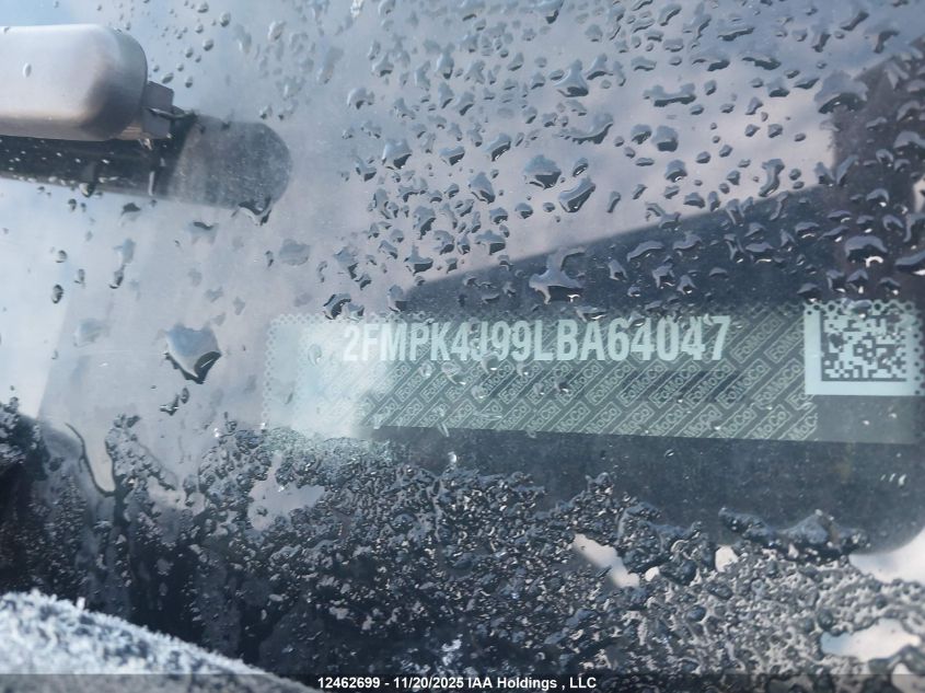 2020 Ford Edge Sel VIN: 2FMPK4J99LBA64047 Lot: 12462699