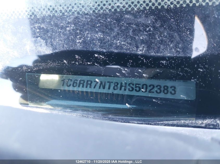 2017 Ram 1500 Laramie VIN: 1C6RR7NT8HS502383 Lot: 12462710