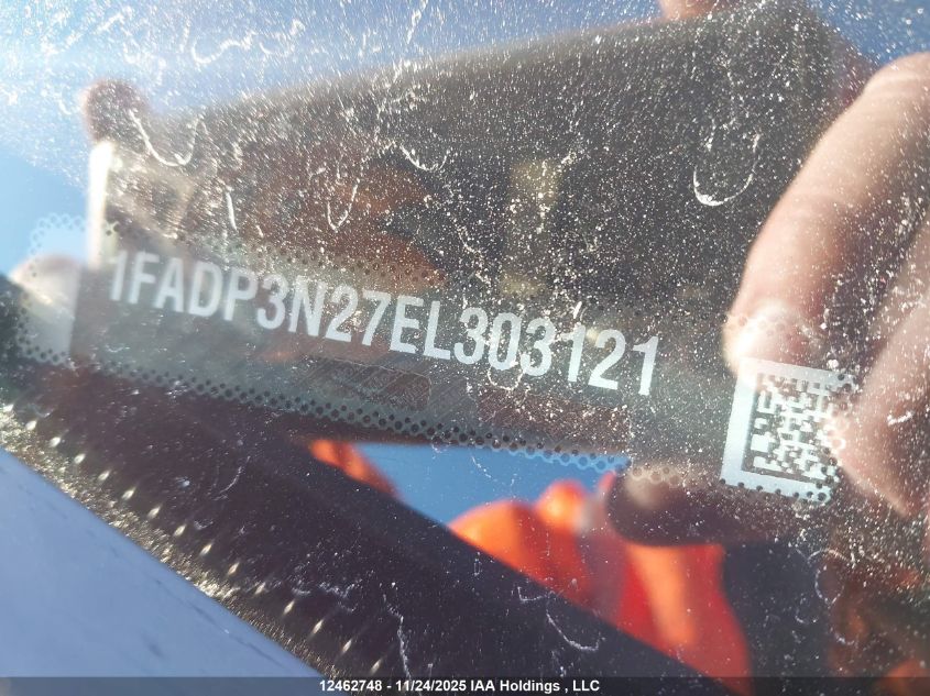 2014 Ford Focus VIN: 1FADP3N27EL303121 Lot: 12462748