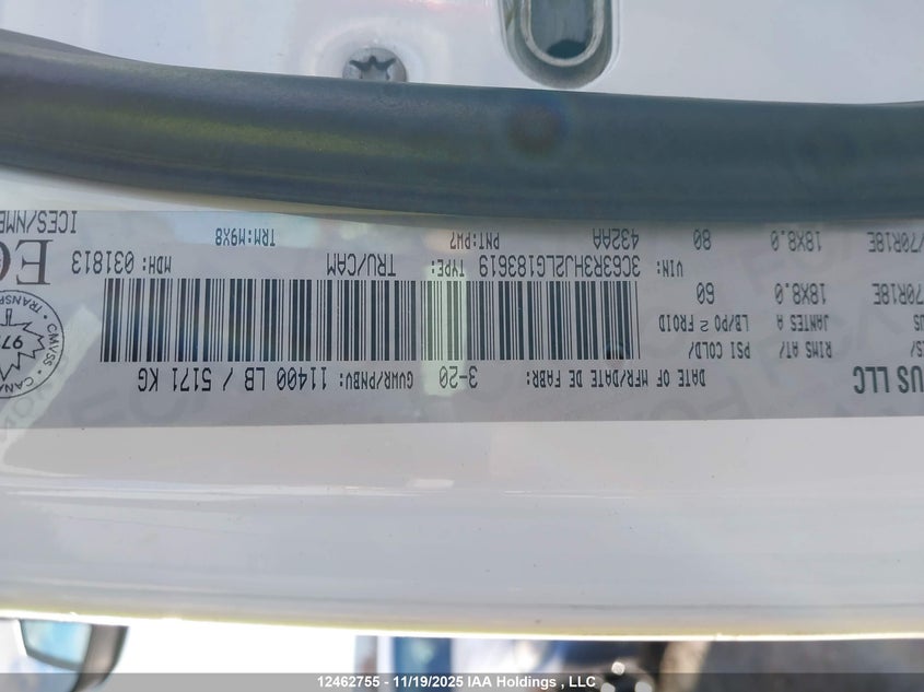 3C63R3HJ2LG183619 2020 RAM 3500 photo no. 9
